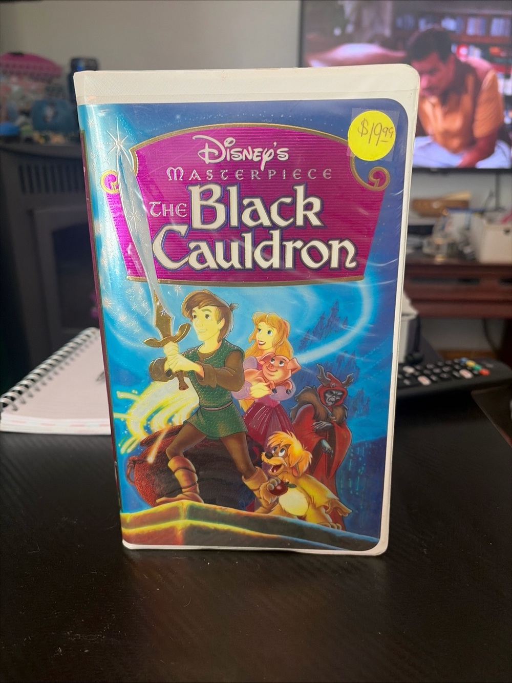 Disney The Black Cauldron VHS Back Cover – Blue & Purple Artwork